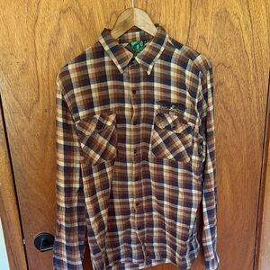 Anti-Hero Skateboards Flannel Shirt — Brown Plaid | Size L
